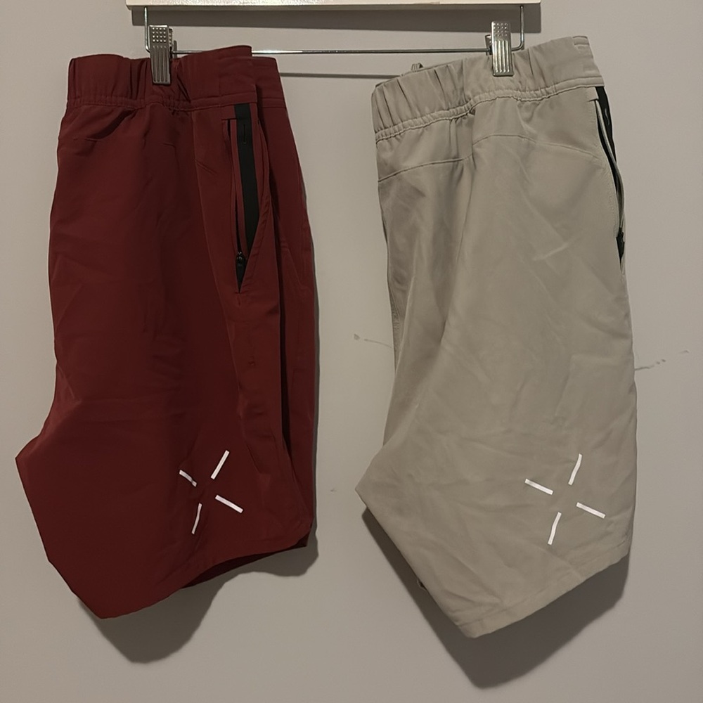 Ten Thousand The Foundation Shorts size M 7” set of 2 red and khaki